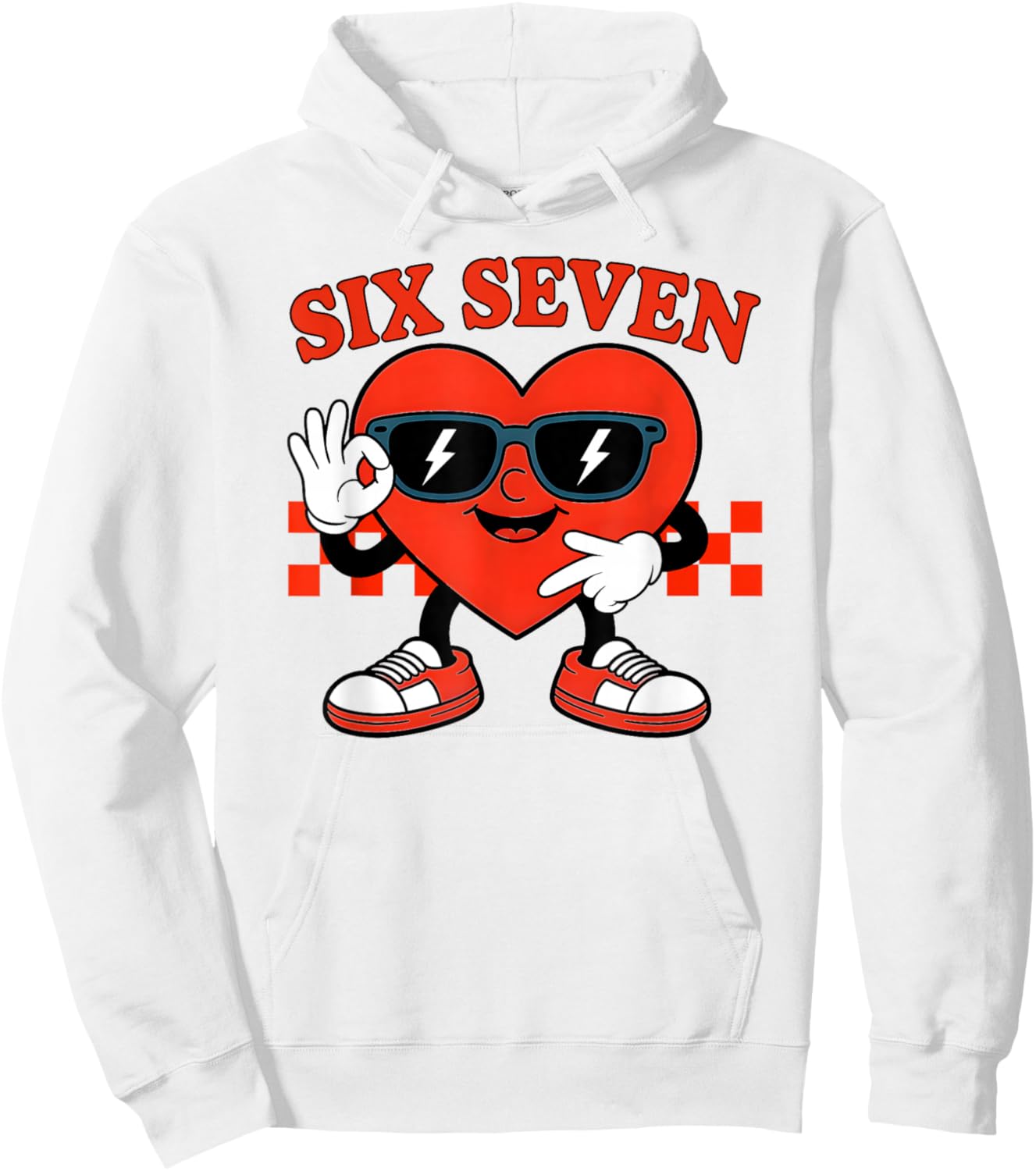 67 Shirt Boys Kids Funny Six Seven 6 7 Valentine Day 67 Meme Hoodie - Hoodie | White