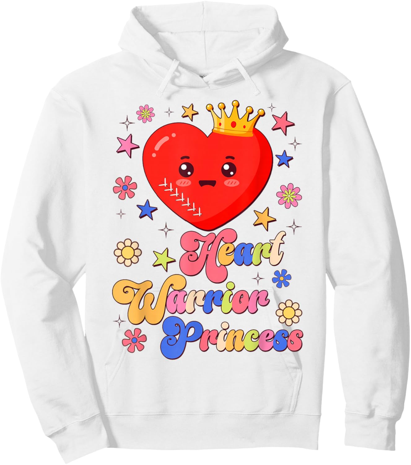 Heart Warrior Princess CHD Congenital Heart Defect Awareness Hoodie - Hoodie | White