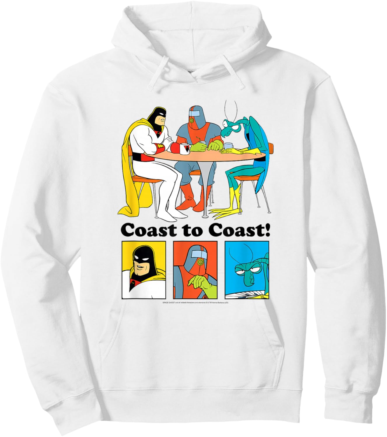 Space Ghost Coast to Coast Characters at Table Funny TV Hoodie - Hoodie | White