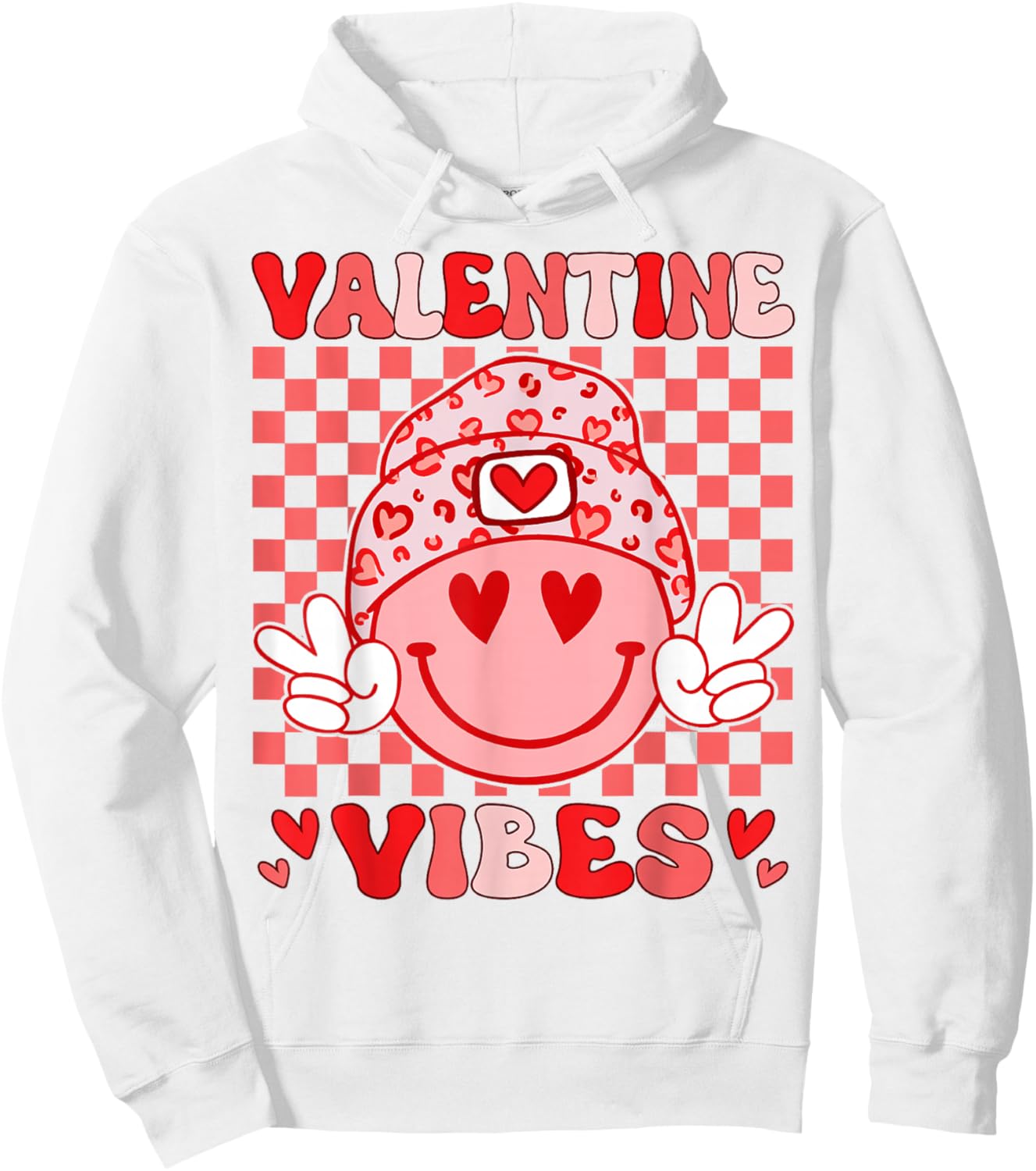 Valentine Vibes Hippie Valentines Day Shirts for Girls Women Hoodie - Hoodie | White