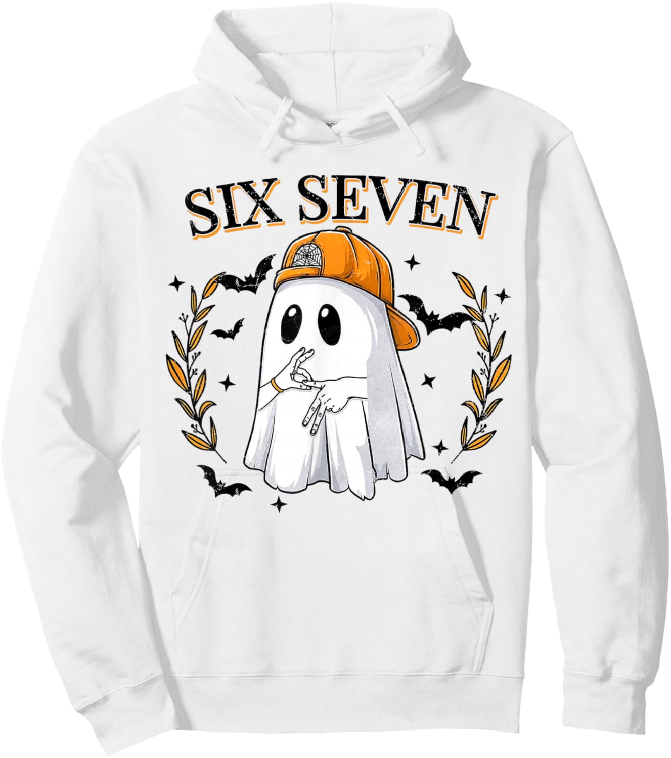Funny 67 Six Seven Meme Couple Ghost Halloween Costume Hoodie - Hoodie | White