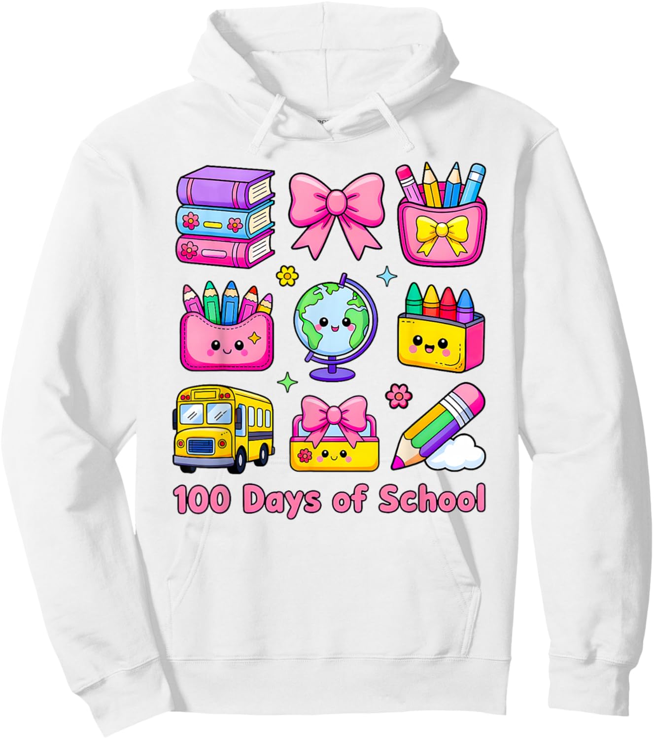 100 Days of School Teacher Kids 100 Days Smarter 100th Day Hoodie - Hoodie | White