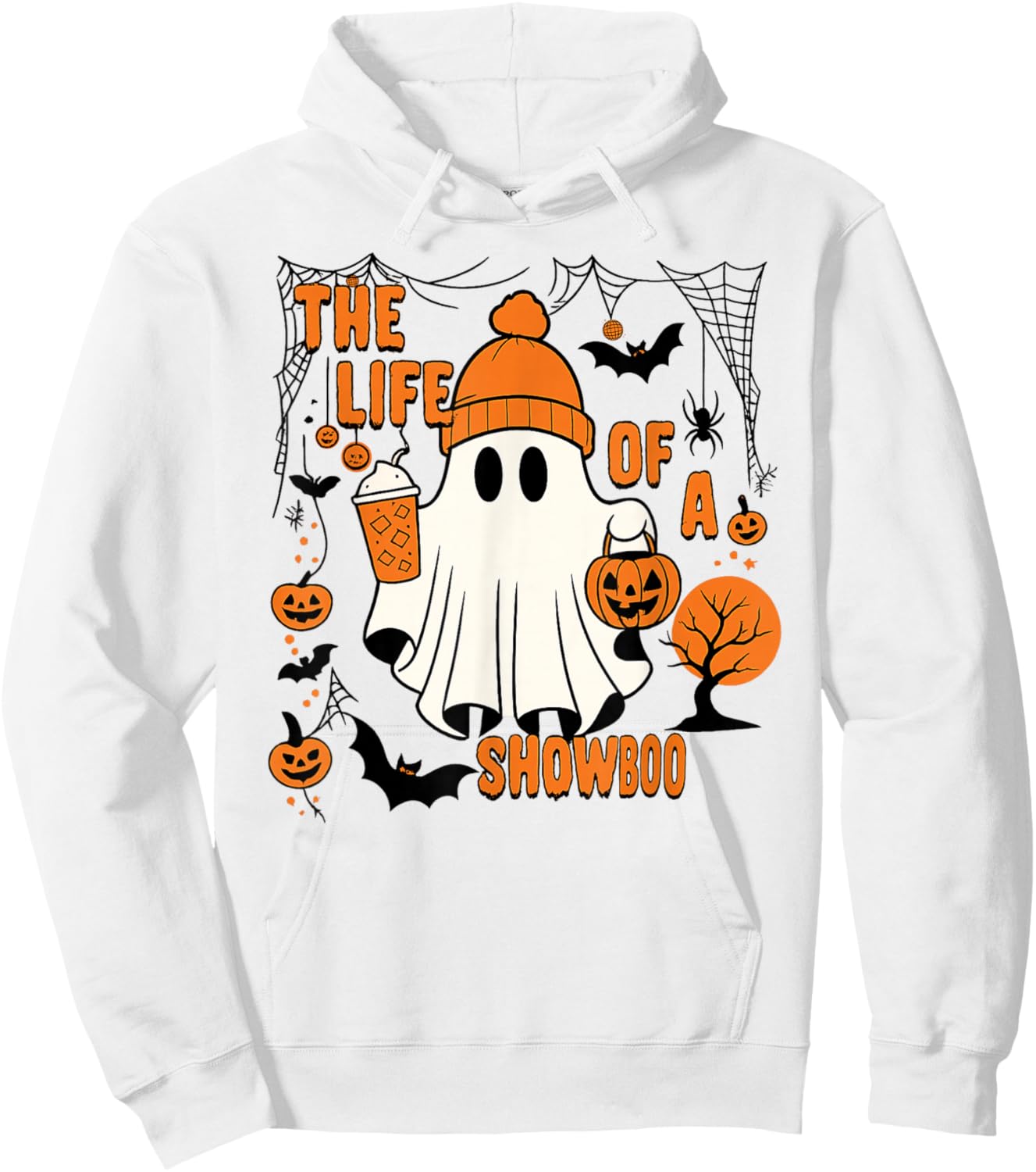 The Life of a showboo Halloween Costume Bow Boo Girls Hoodie - Hoodie | White