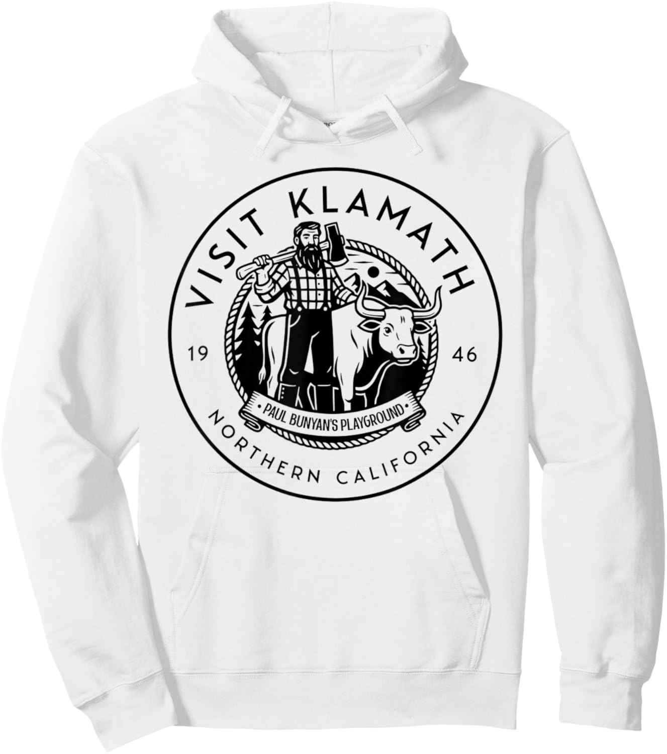 Visit Klamath – Northern California Roadside Attraction Hoodie - Hoodie | White