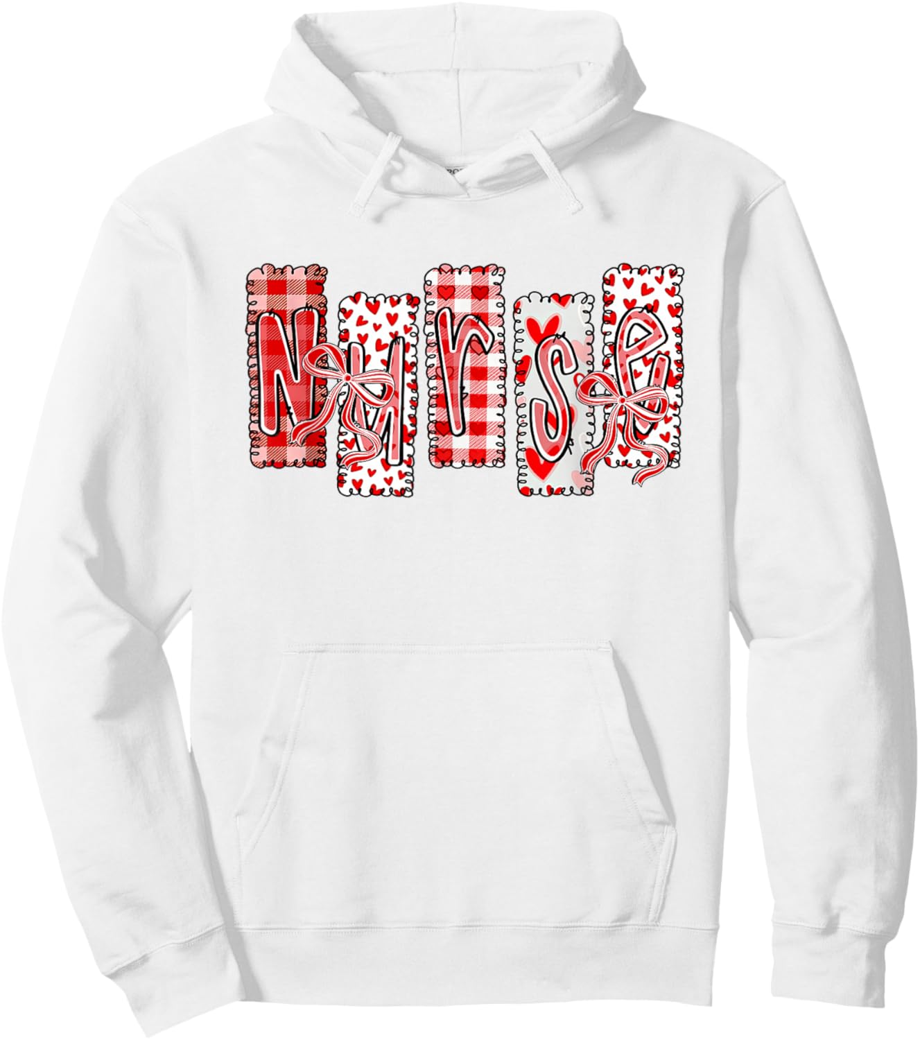 Preppy Valentines Nurse Life Coquette Bow Nursing Student Hoodie - Hoodie | White