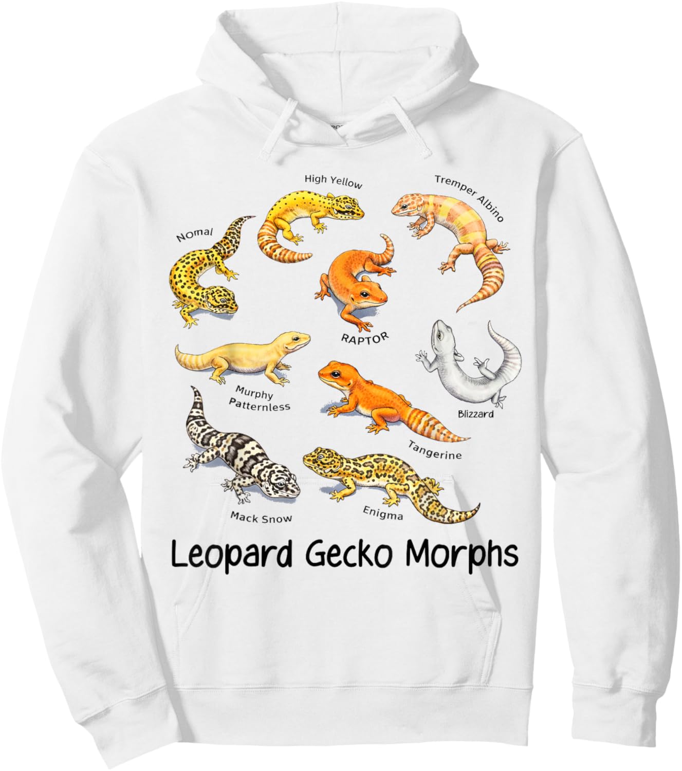 Leopard Gecko Lover Reptile Mom Lizard Leopard Gecko Morphs Hoodie - Hoodie | White