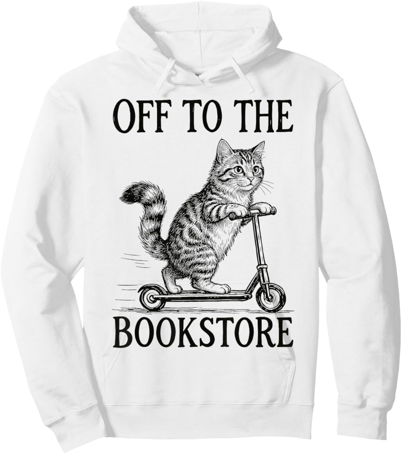 Off to The Bookstore Reading Bookworm Hoodie - Hoodie | White