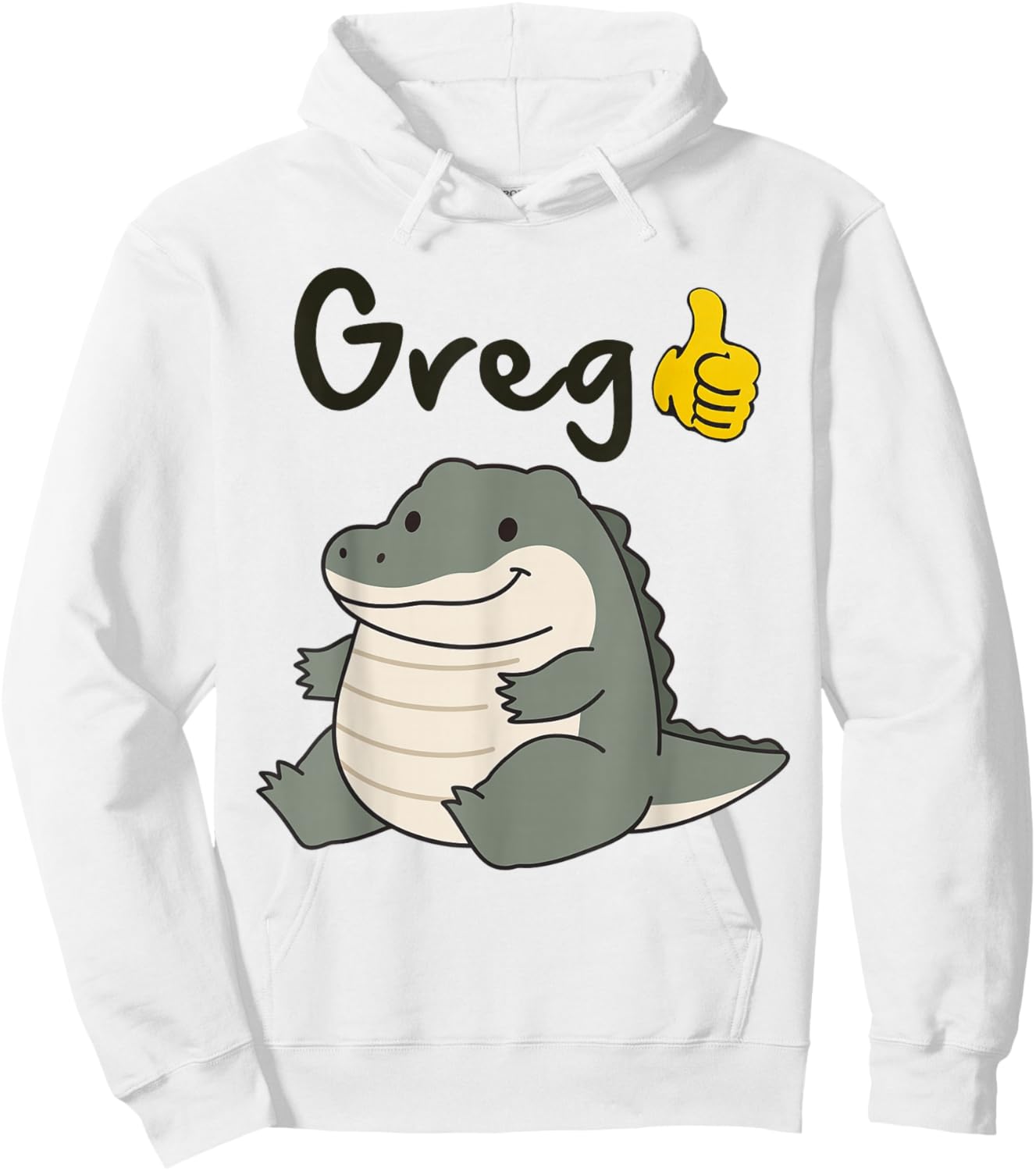 Greg Crocodile Meme Sarcasm Funny Humor Greg Meme Gen Z Hoodie - Hoodie | White