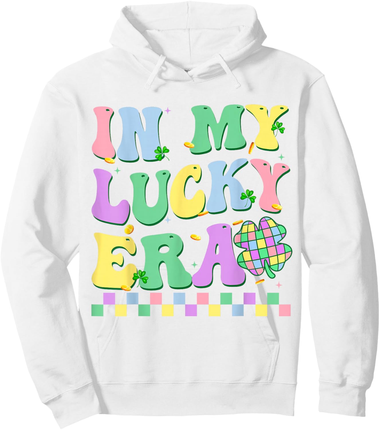 in My Lucky Era Lucky Charms St Patricks Girl Retro Women Ki Hoodie - Hoodie | White