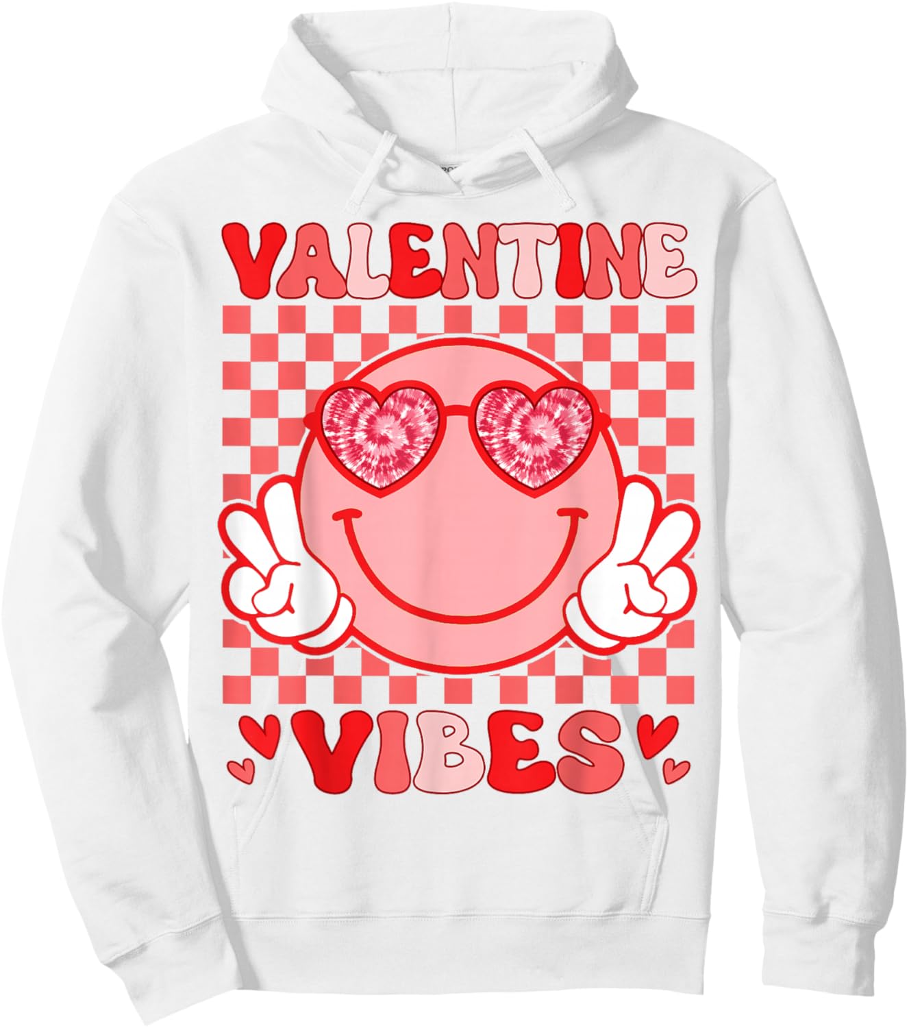 Valentine Vibes Hippie Valentines Day Shirts for Girls Women Hoodie - Hoodie | White
