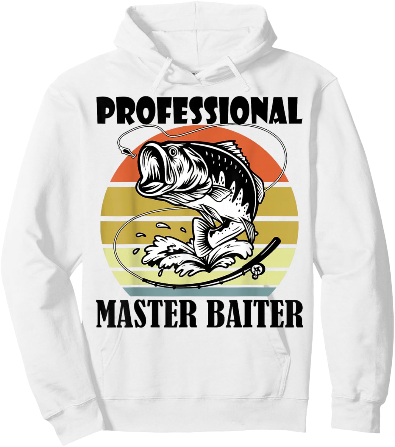 Professional Master Baiter Shirt Kid Retro Papa Fishing Hoodie - Hoodie | White
