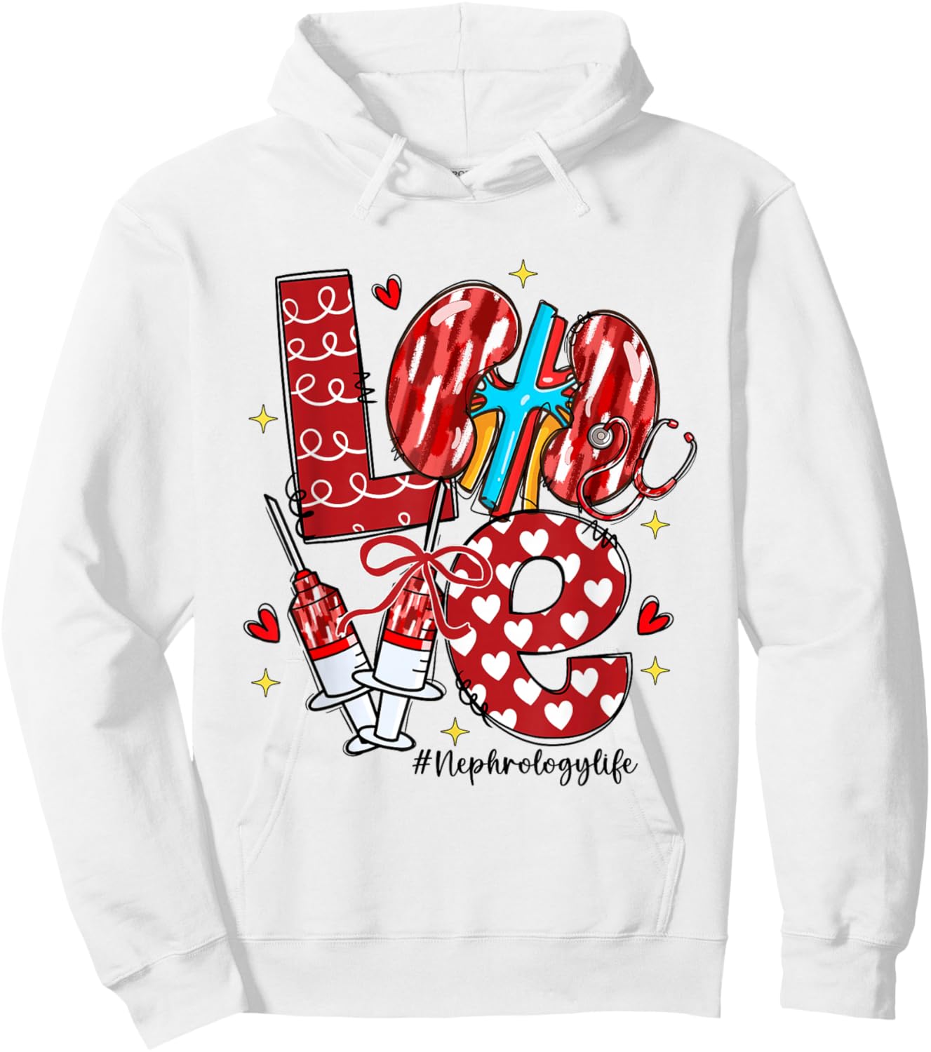 Love Nephrology Life Nephrology Nurse Hoodie - Hoodie | White