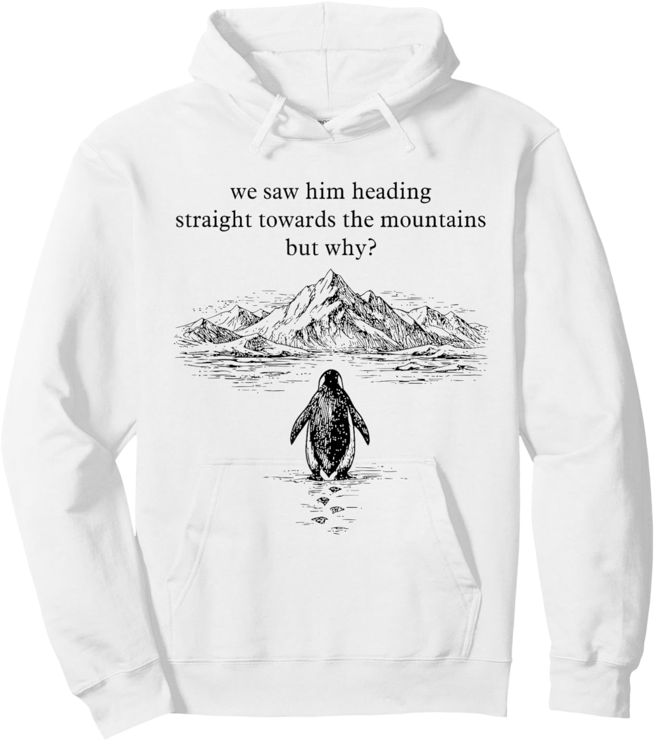 Nihilist Penguin But Why Hoodie - Hoodie | White