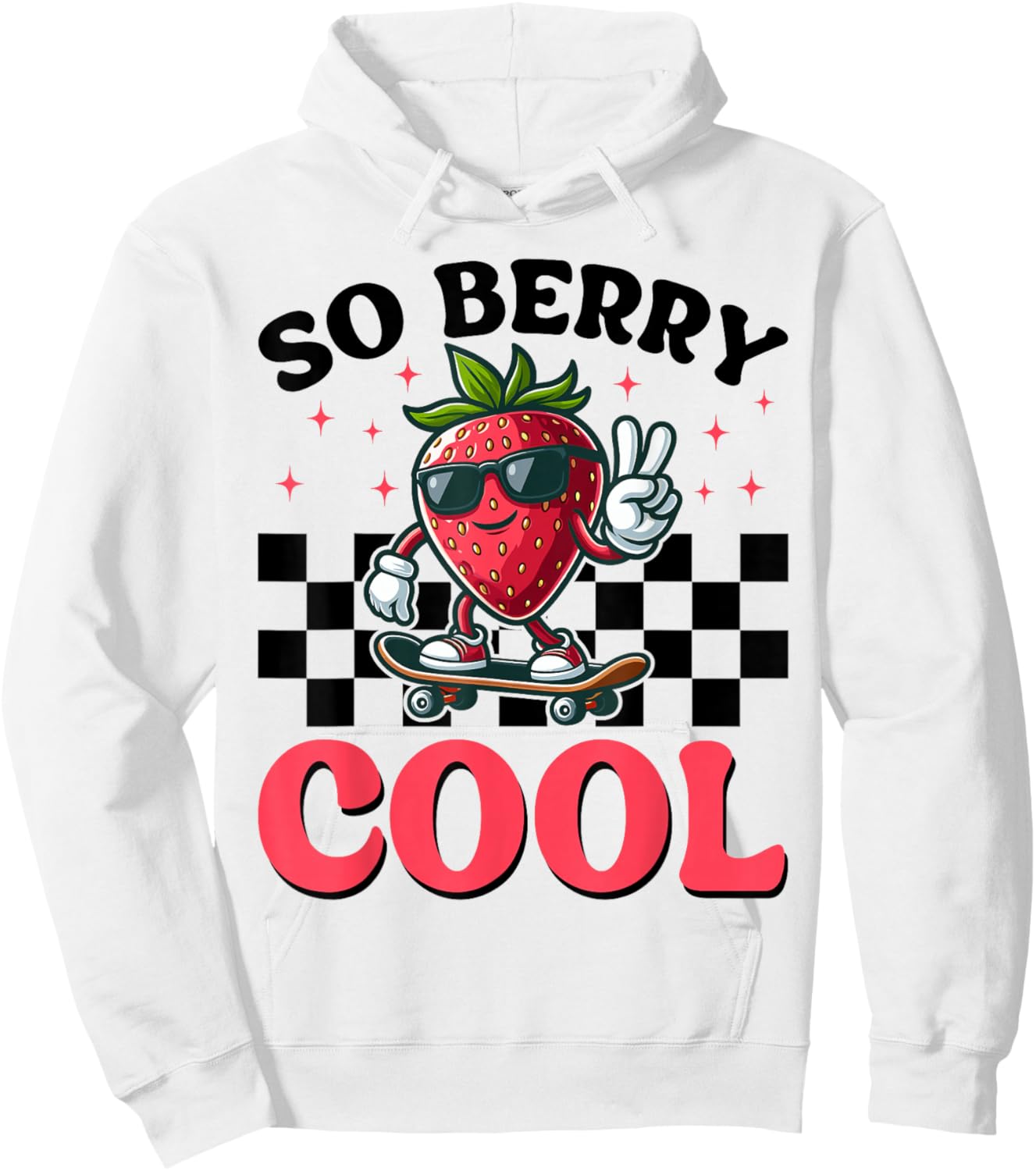 Groovy So Berry Cool Fruit Lover Strawberry Season for Boy Hoodie - Hoodie | White