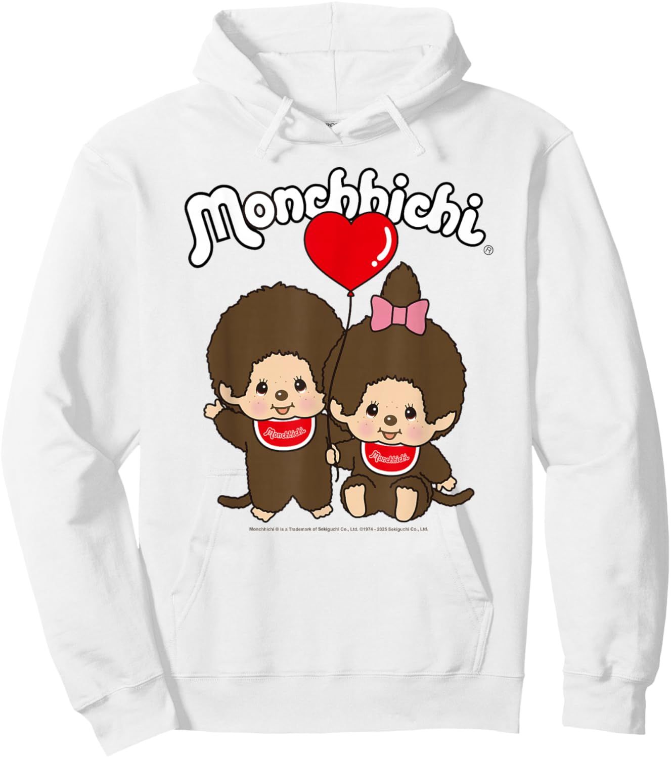 Monchhichi Valentine's Day Cute Little Fluffy Twins Hoodie - Hoodie | White