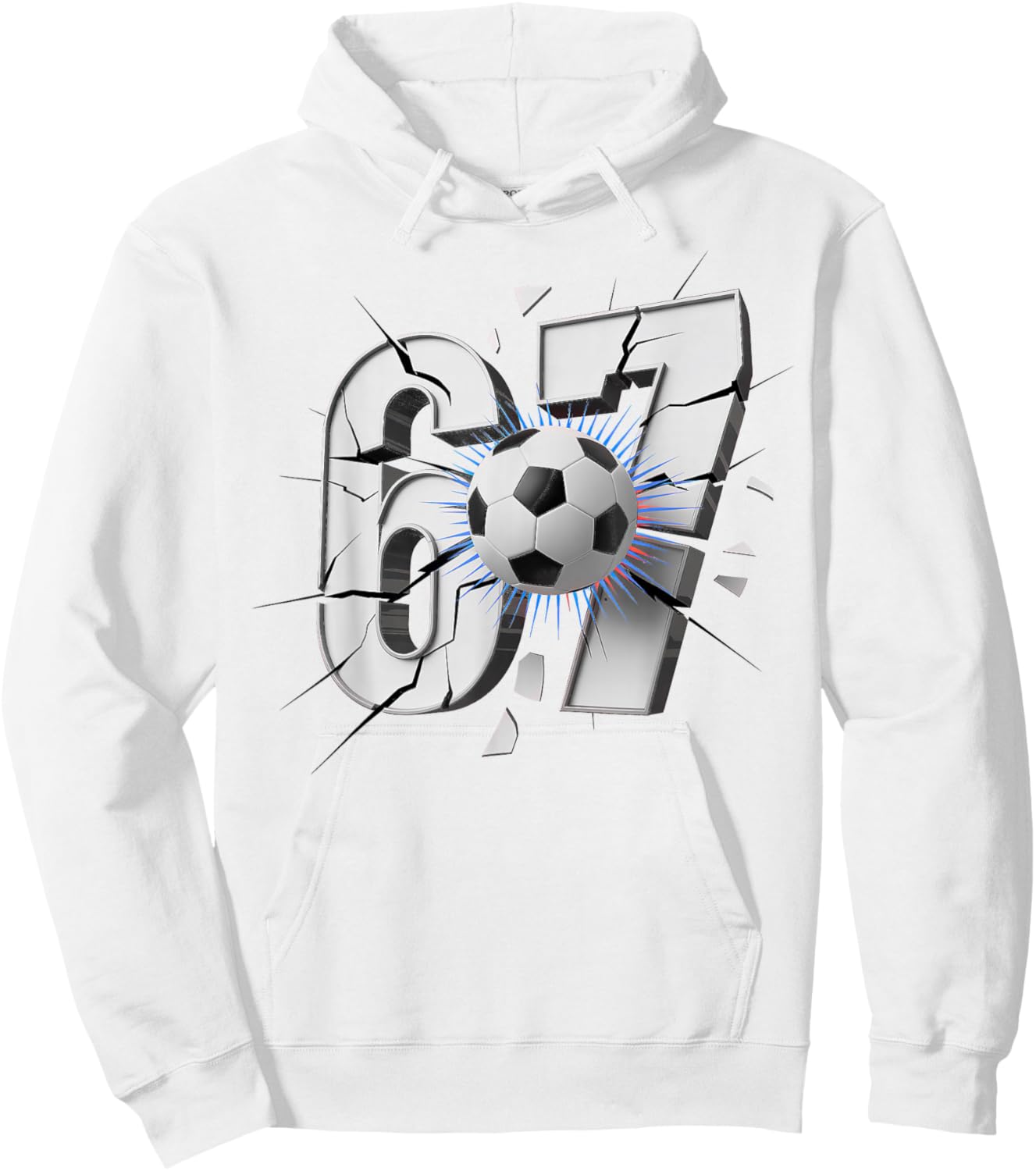 67 Soccer Six Seven 6 7 Hoodie - Hoodie | White