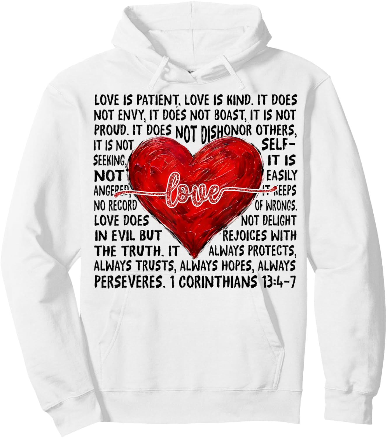 Love Valentines Day Hoodie - Hoodie | White