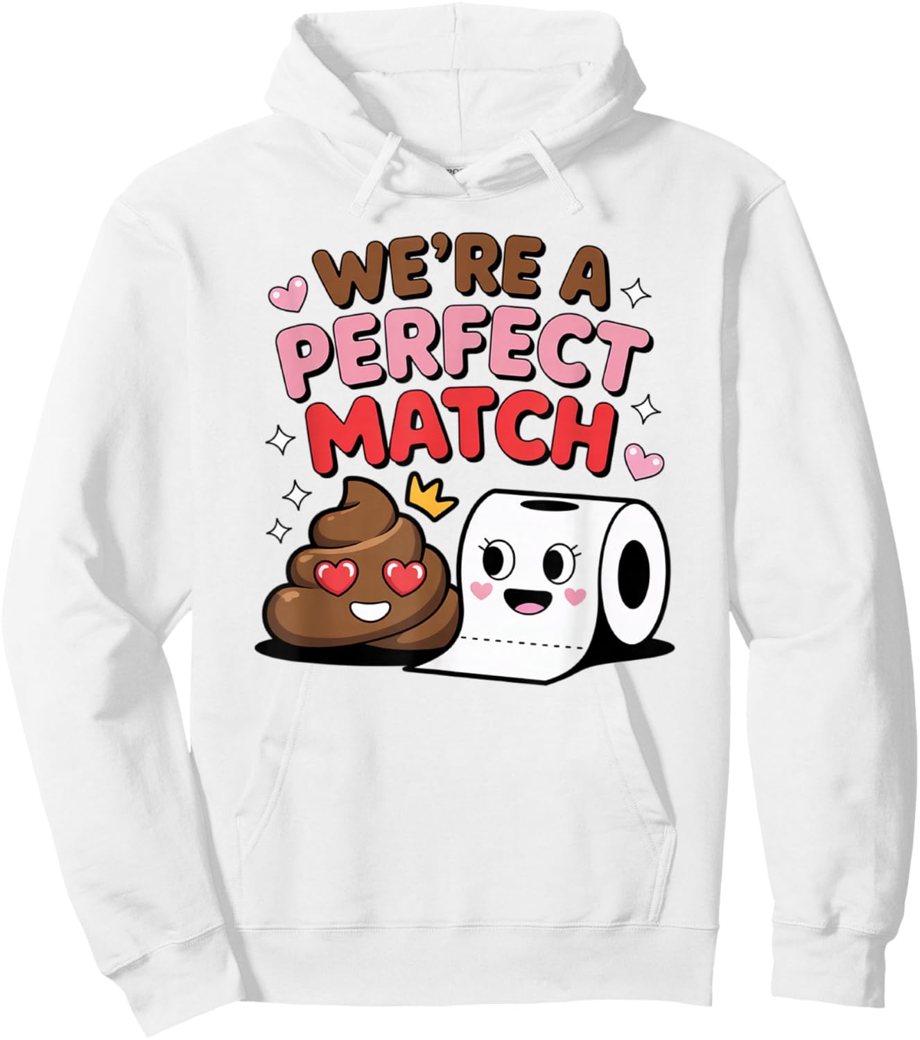 Funny Valentine We are a Perfect Match Couples Men Women Hoodie - Hoodie | White