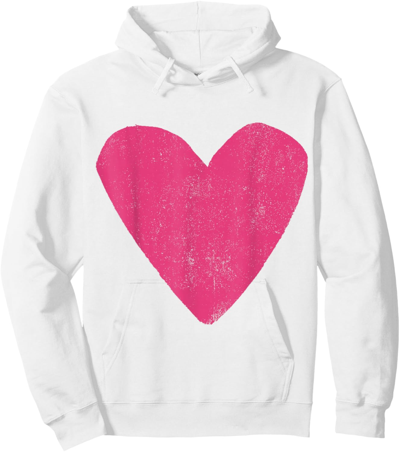 Love Heart Hot Pink Rose Color Red Hoodie - Hoodie | White
