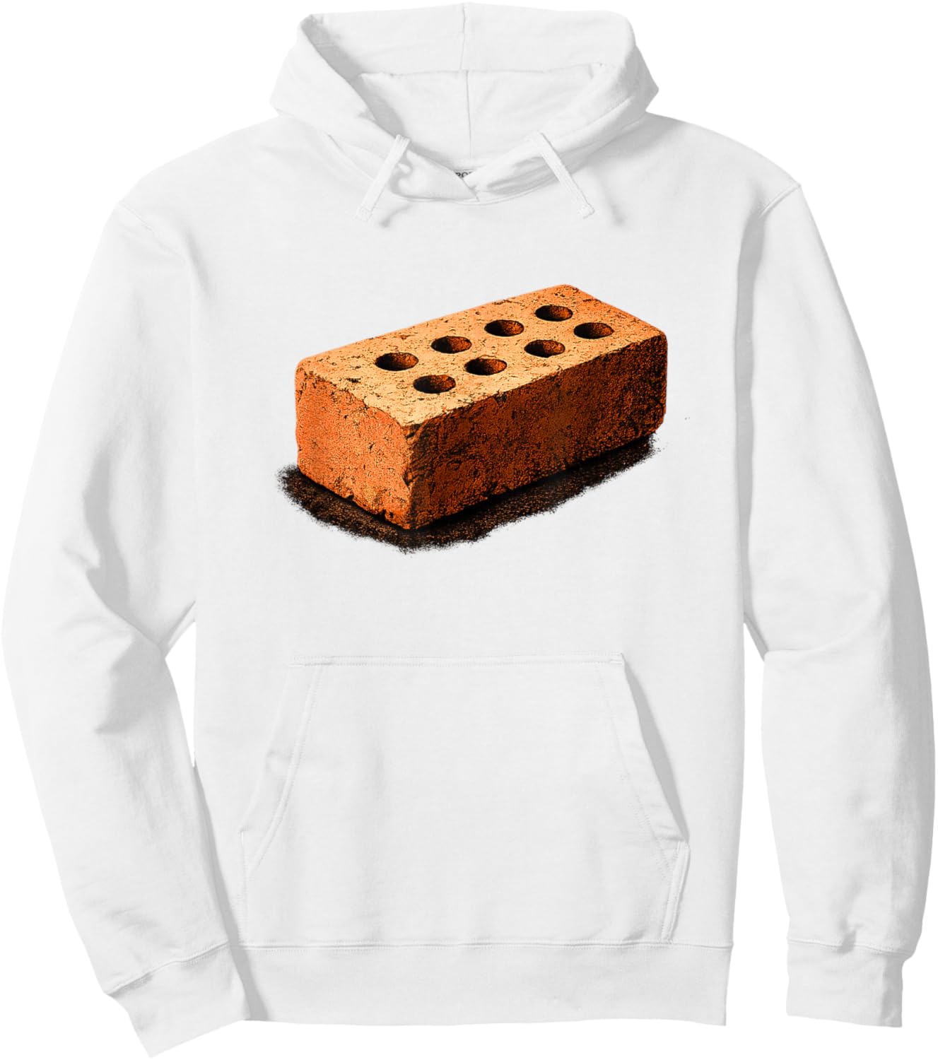 Minimal Random Brick Graphic | Editorial Art Hoodie - Hoodie | White