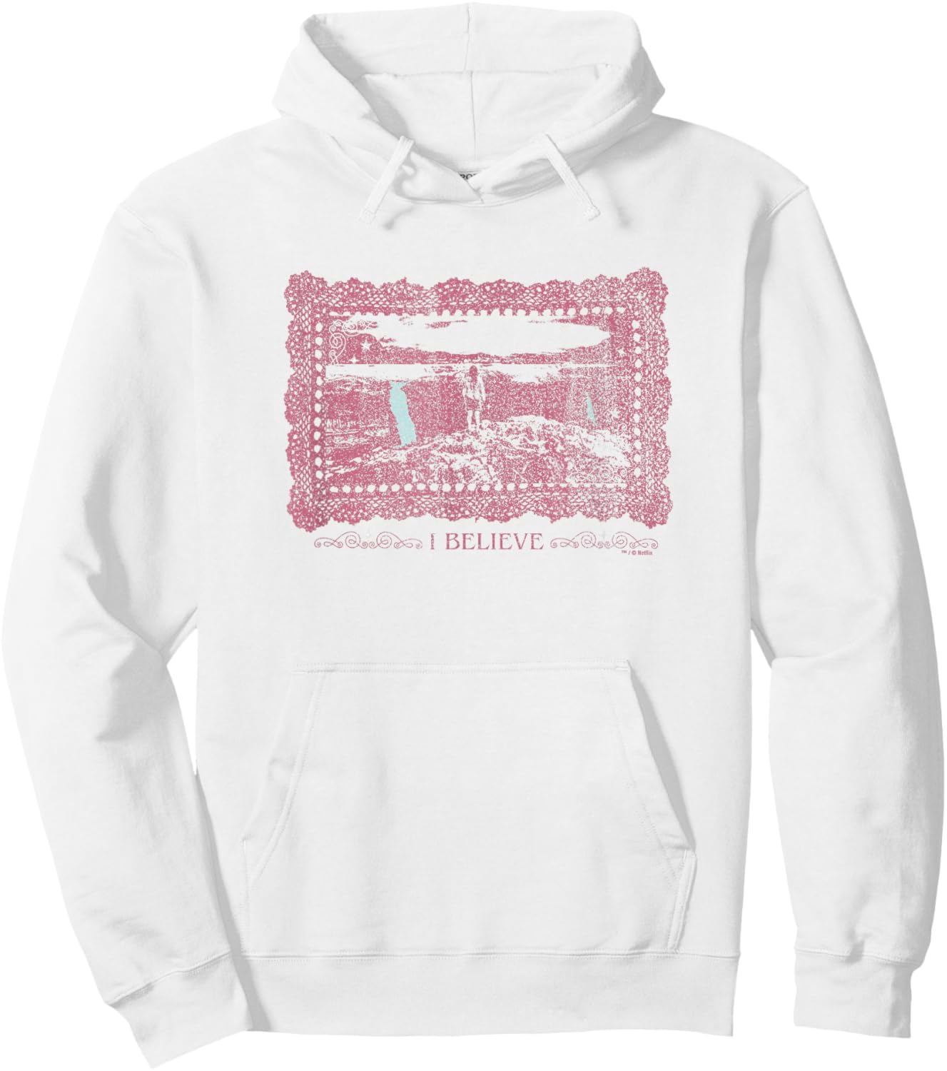 Stranger Things Waterfall I Believe Officially Licensed Hoodie - Hoodie | White