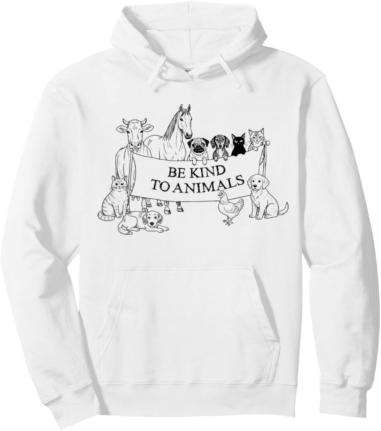 Animal Lover Wildlife Be Kind to Animals Respect The Locals Hoodie - Hoodie | White