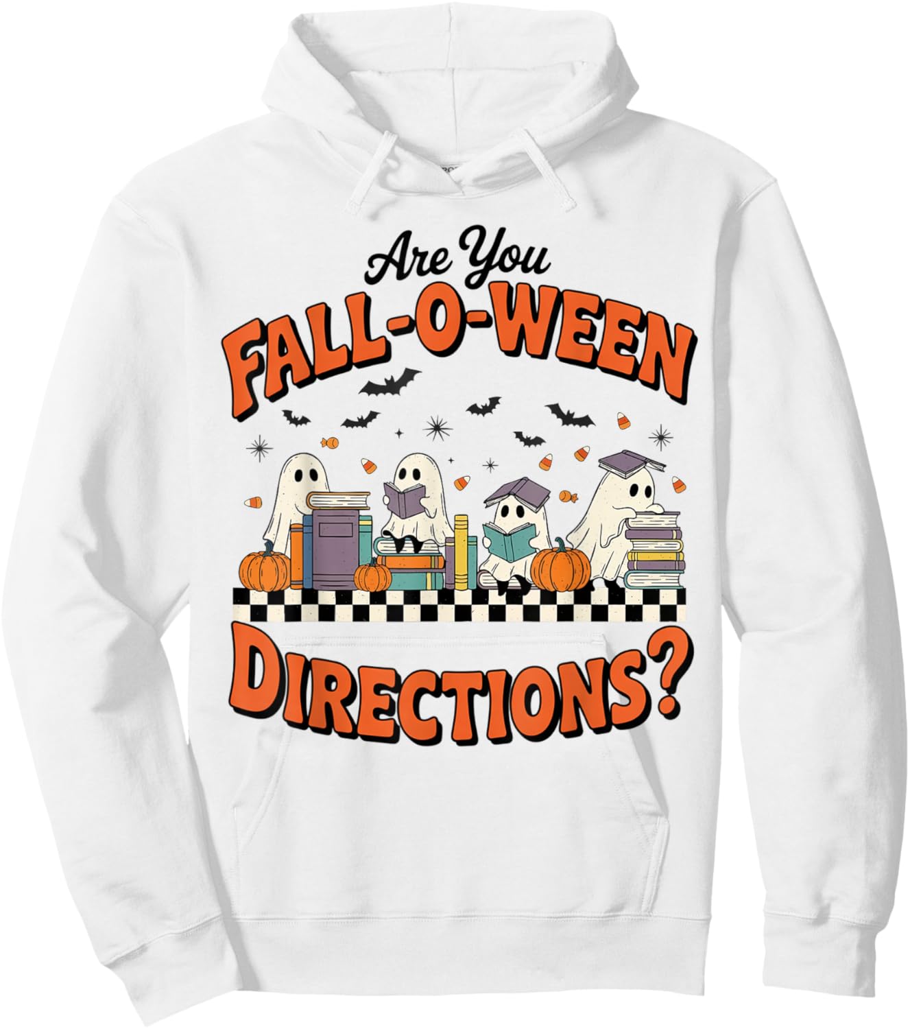are You Fall o ween Directions Halloween Costume Teacher Hoodie - Hoodie | White