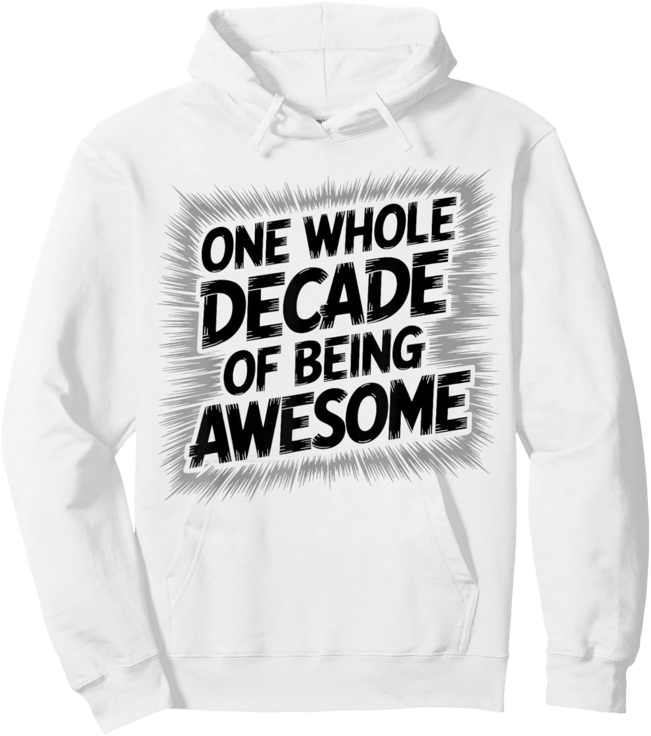 One Whole Decade of Being Awesome 10th Birthday Hoodie - Hoodie | White