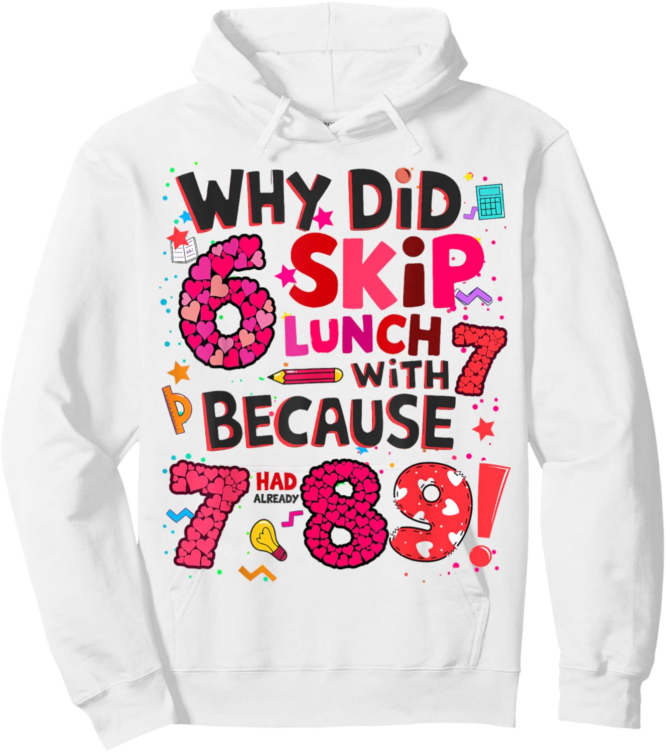 Maths Fancy Dress Idea for Kids Maths Outfit with Numbers On Hoodie - Hoodie | White