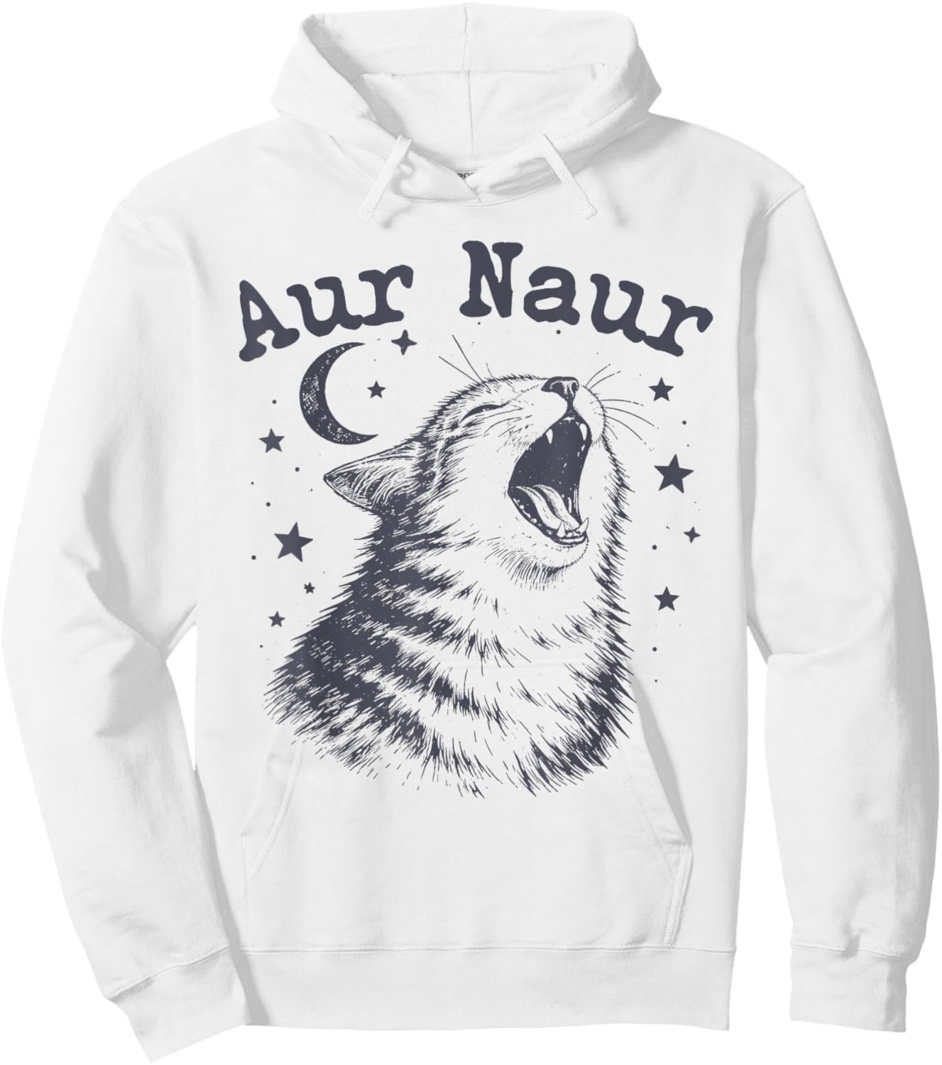 AUR Naur Funny Cat Meme Oh No Australian Accent Sarcastic Hoodie - Hoodie | White