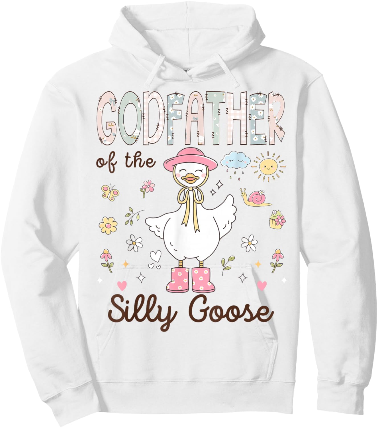 Godfather of The Silly Goose First Birthday Girl Family Hoodie - Hoodie | White
