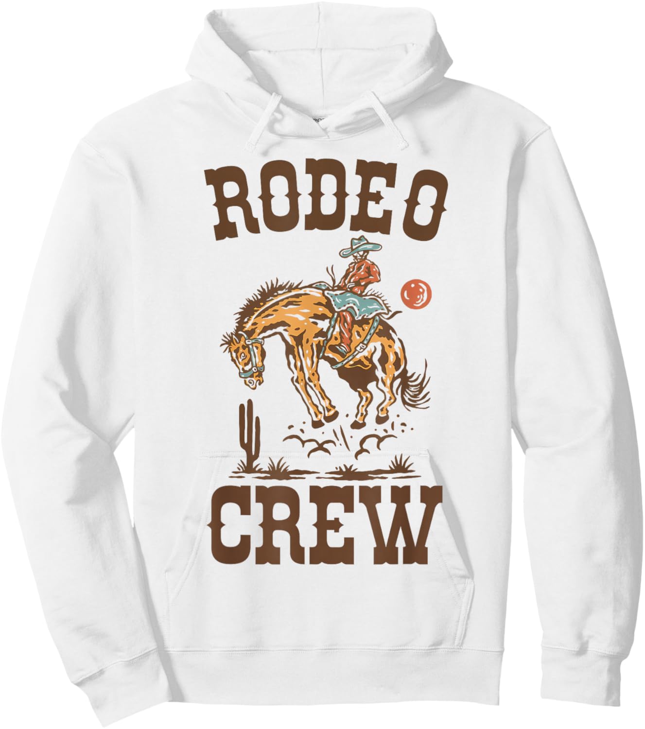 Rodeo Crew Western Cowboy Cowgirl Birthday Family Matching Hoodie - Hoodie | White