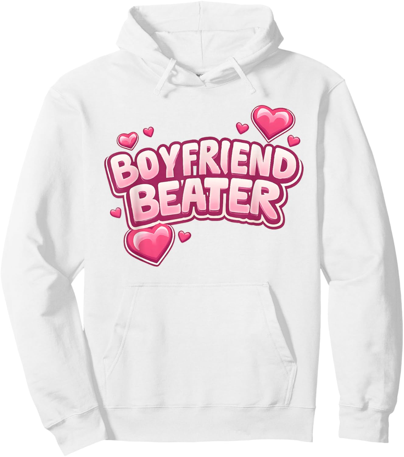 Boyfriend Beater Funny Hoodie - Hoodie | White