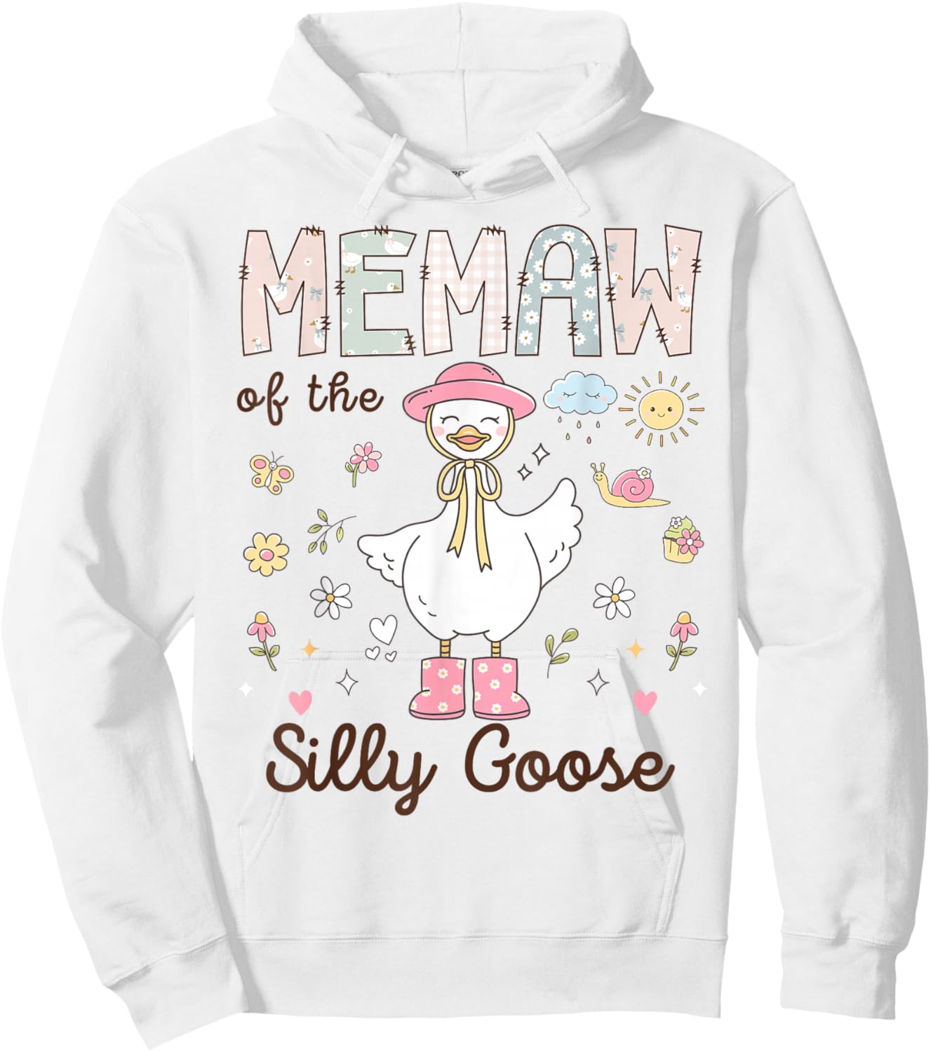 Memaw of The Silly Goose First Birthday Girl Family Hoodie - Hoodie | White