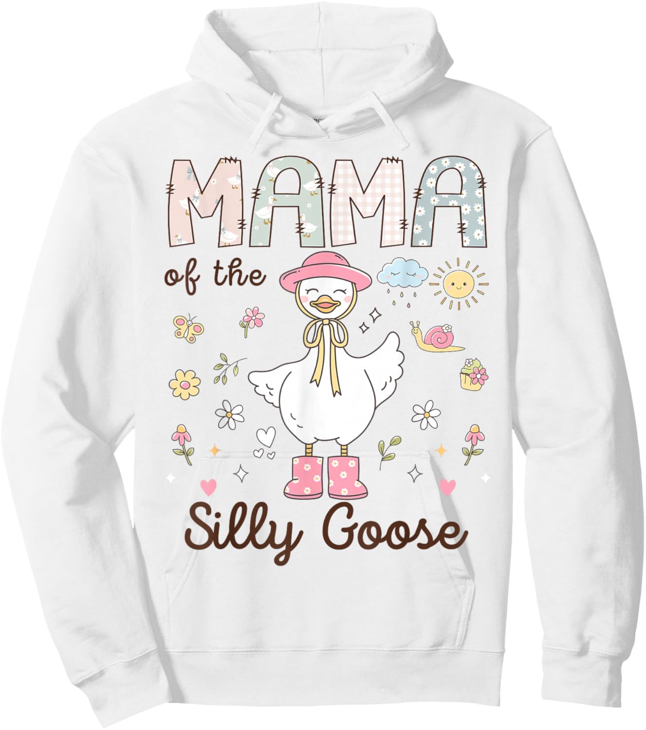 Mama of The Silly Goose First Birthday Girl Family Hoodie - Hoodie | White