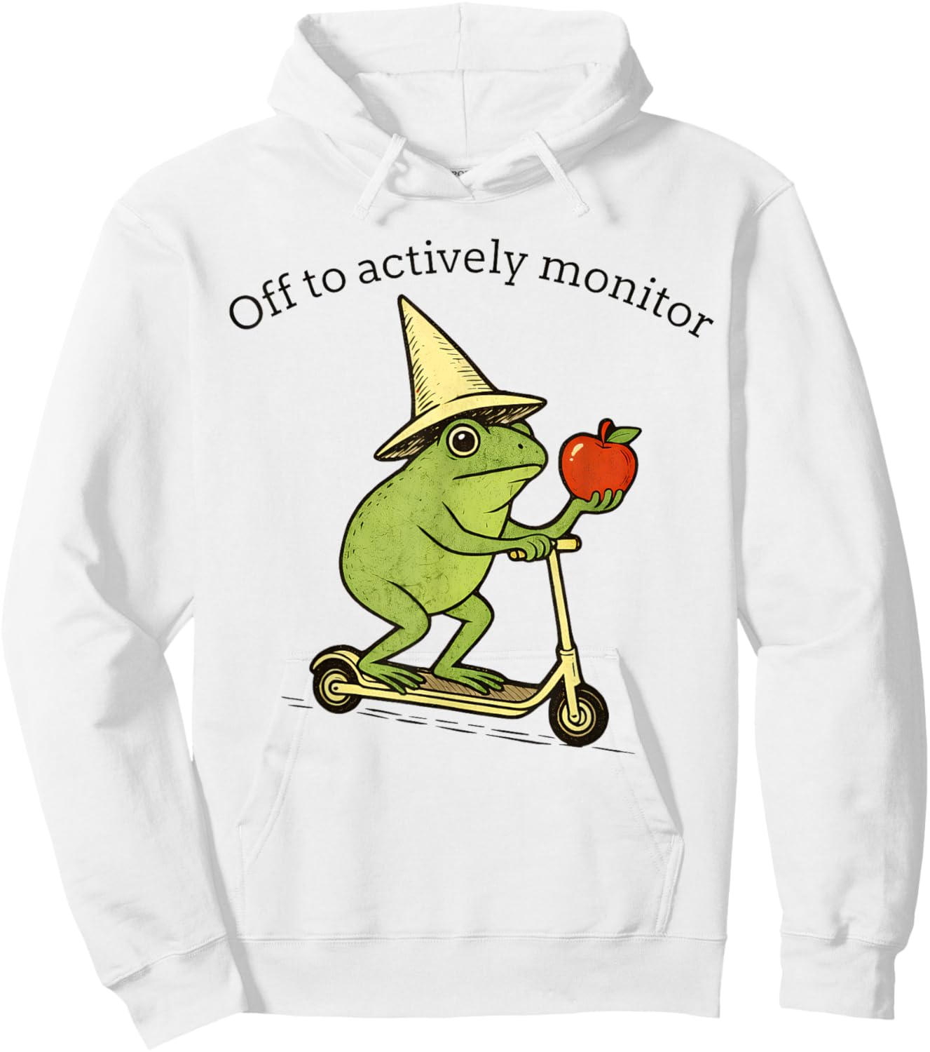 Frog Off to Actively Monitor Teacher Testing Motivation Hoodie - Hoodie | White