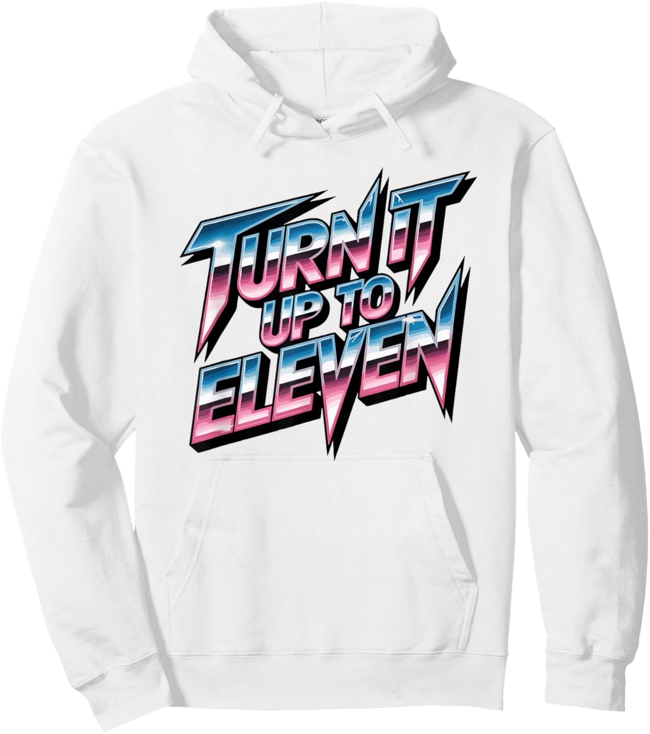 Turn It Up to Eleven Vintage Look Hoodie - Hoodie | White