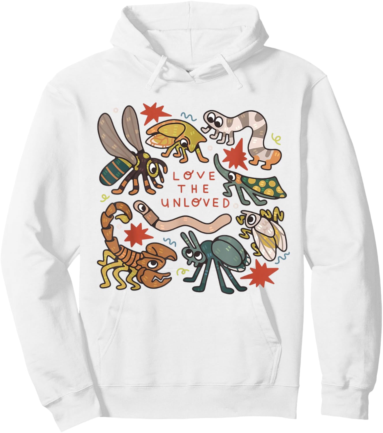 Love The Unloved Insects Worm Scorpion Quote Hoodie - Hoodie | White