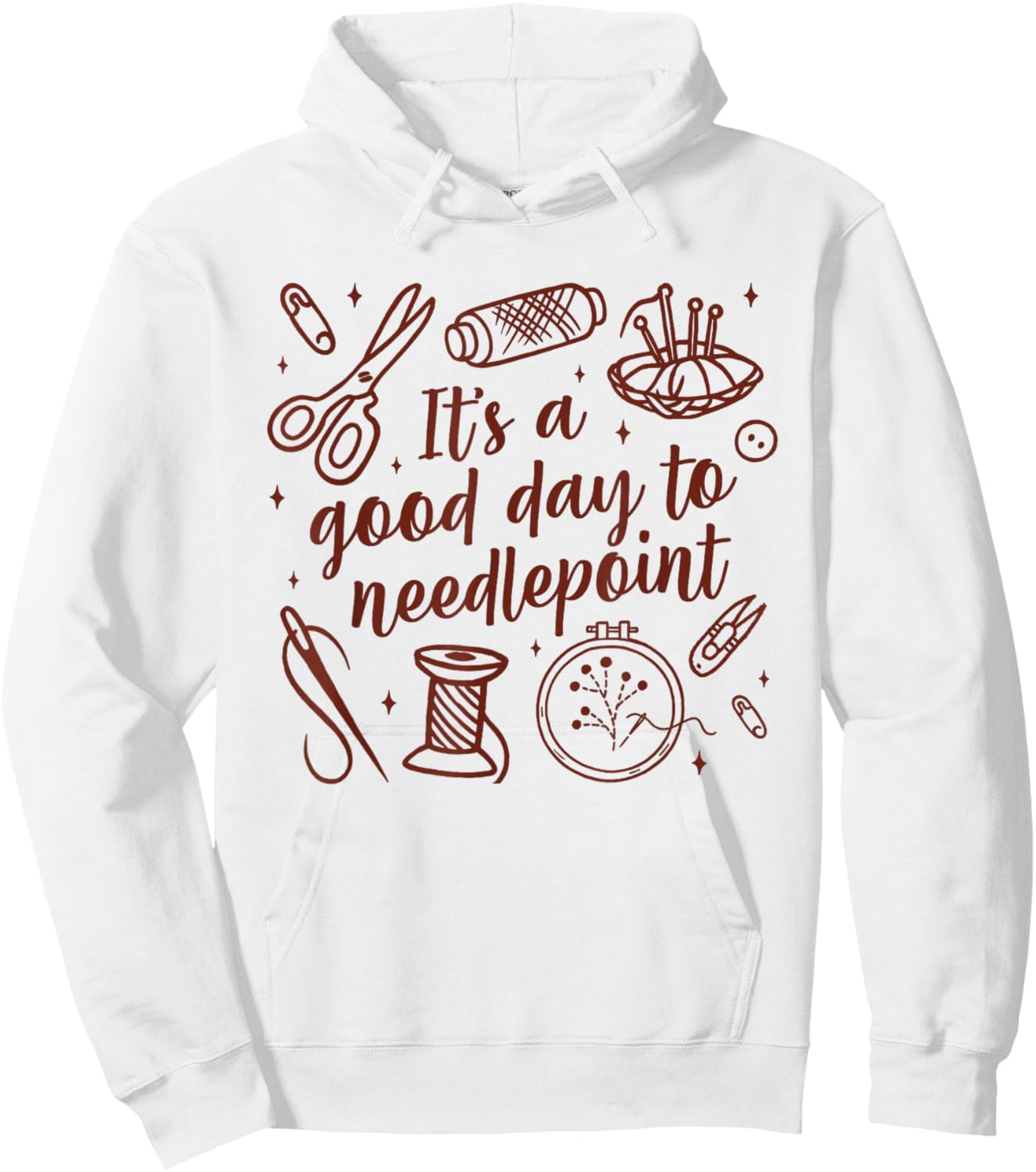 It's A Good Day Needlepoint Lover Cross Stitching Sewing Hoodie - Hoodie | White