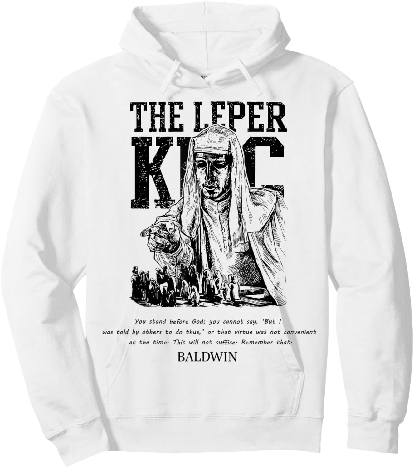Sliver Mask King Baldwin IV Meme The Leper King Warrior Hoodie - Hoodie | White