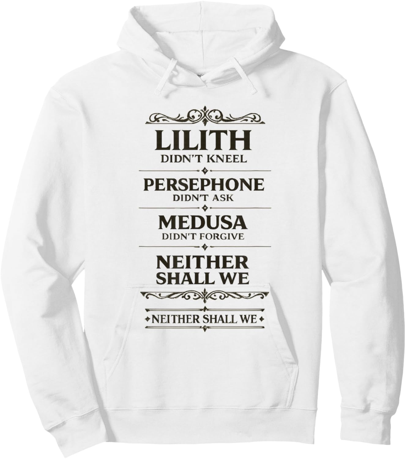 Strong Women Mythology Graphic Greek Empowerment Hoodie - Hoodie | White