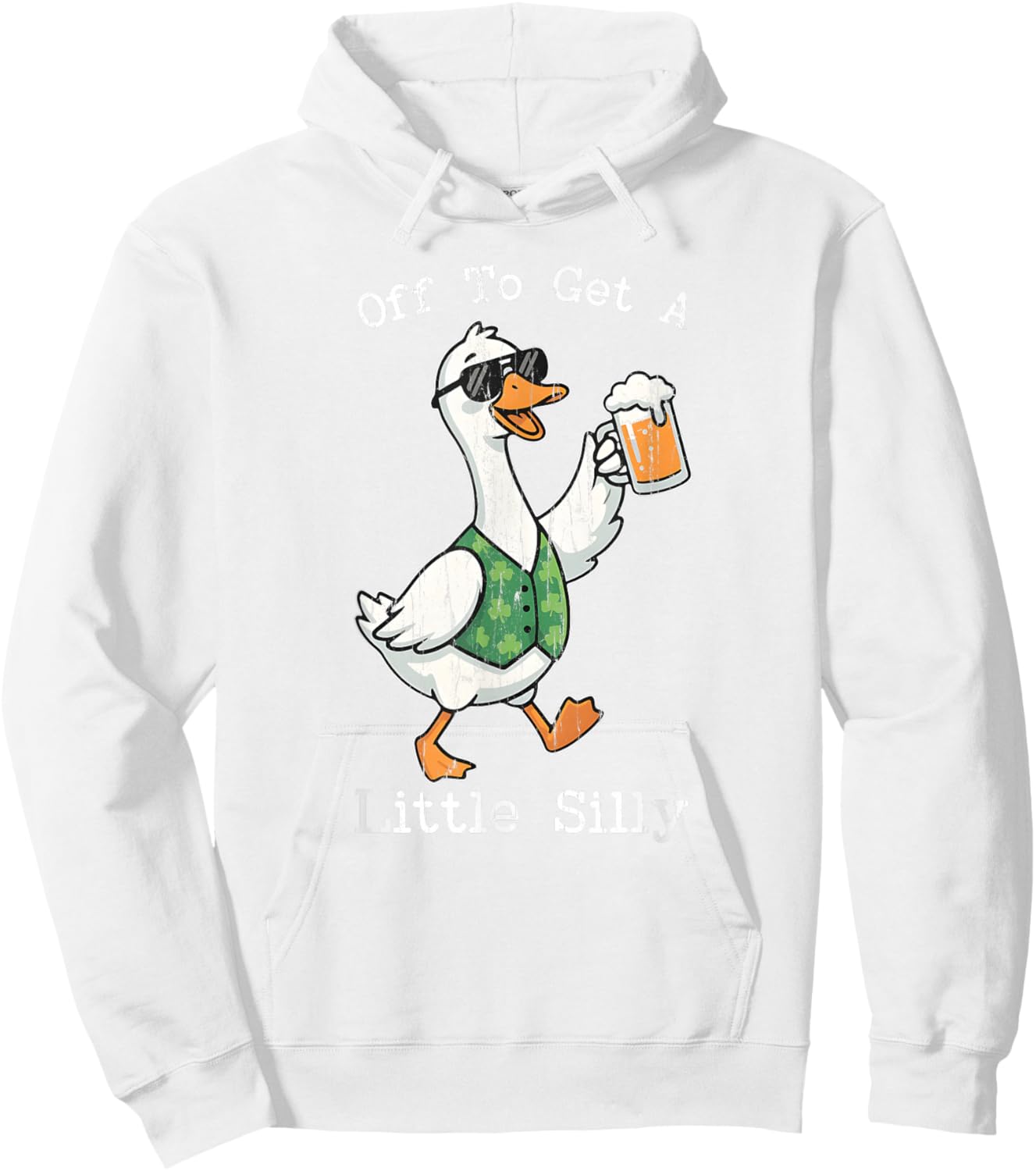 Off to Get A Little Silly, St Patricks Day Hoodie - Hoodie | White
