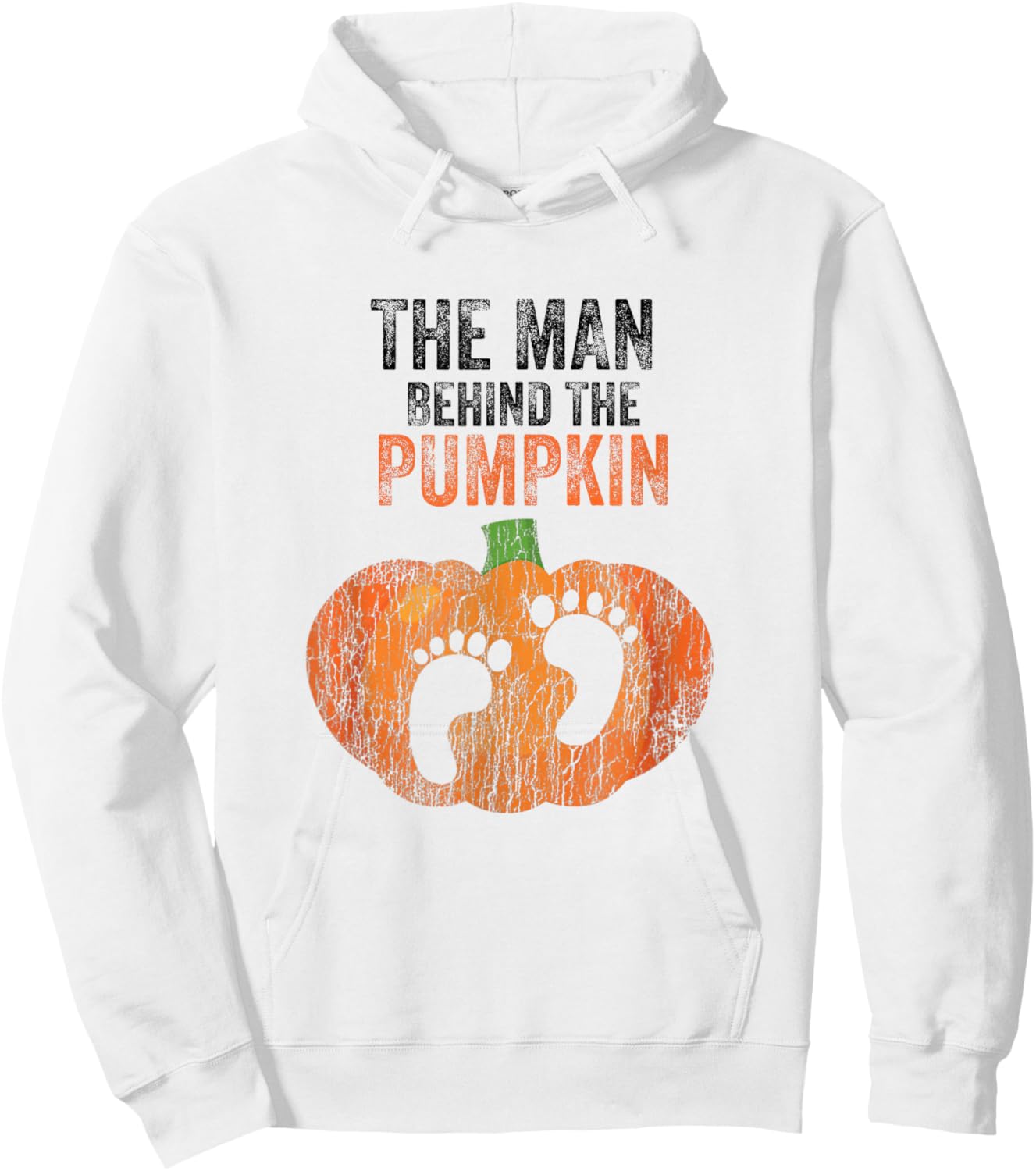 Man Behind The Pumpkin Halloween Costume Fun Hoodie - Hoodie | White