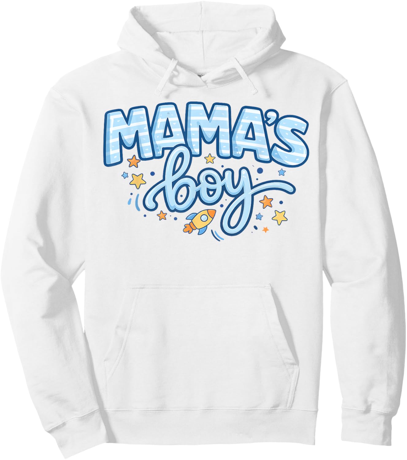 Cute Mama's Boy Checkered Toddler Kids Mother's Day Hoodie - Hoodie | White