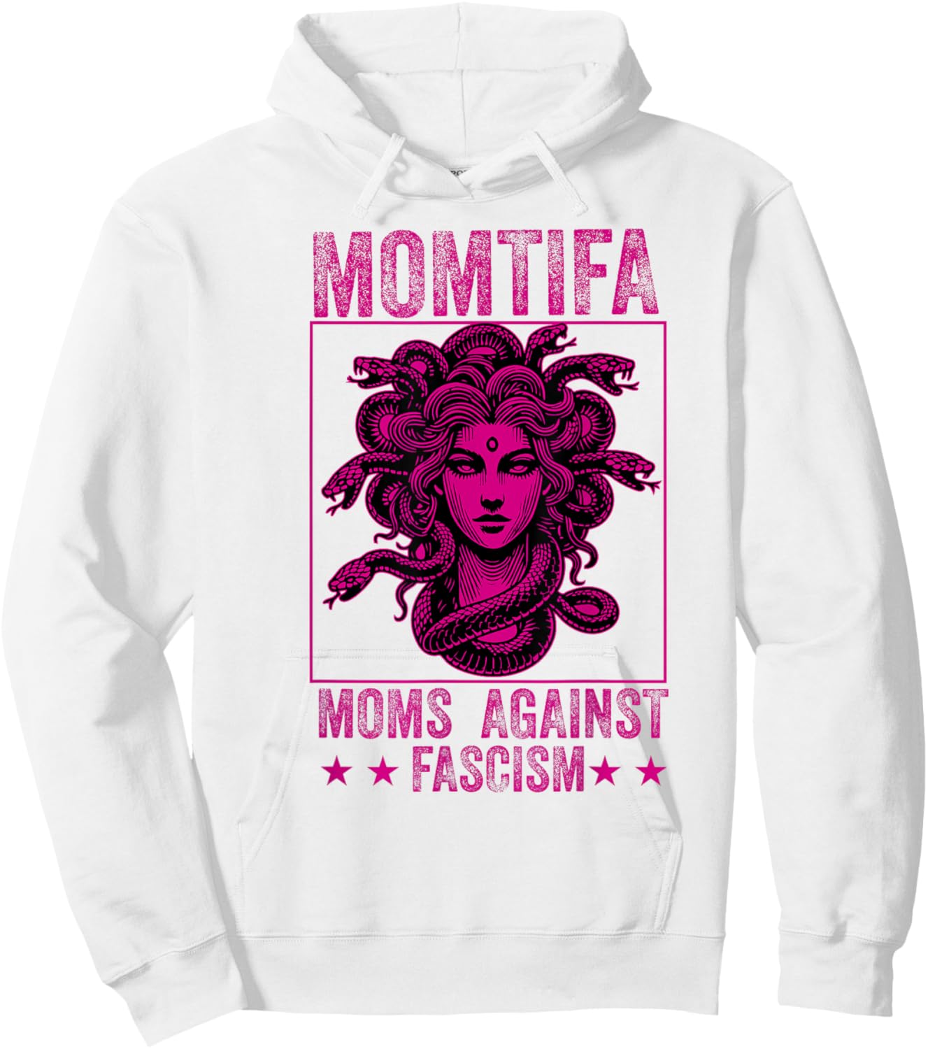 Momtifa Moms Against Fascism Protest Medusa Feminist Mother Hoodie - Hoodie | White