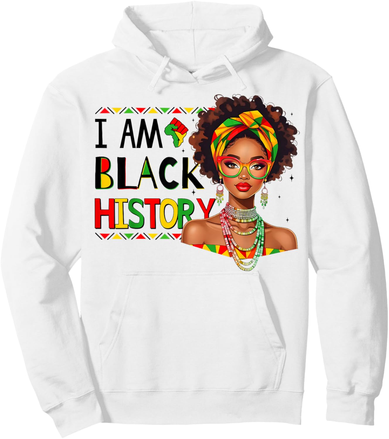 I'm Black History Month African American Black Women Girls Hoodie - Hoodie | White