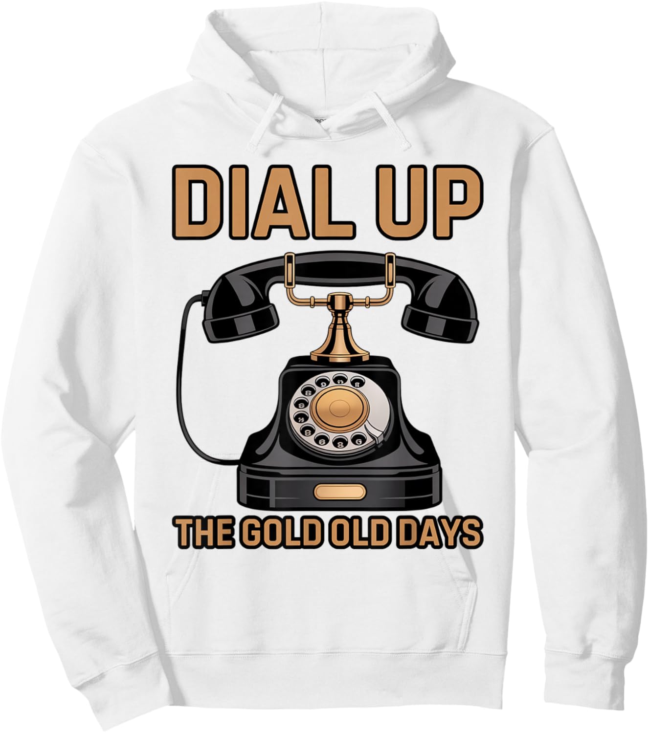 Vintage Retro Rotary Dial Telephone Hoodie - Hoodie | White