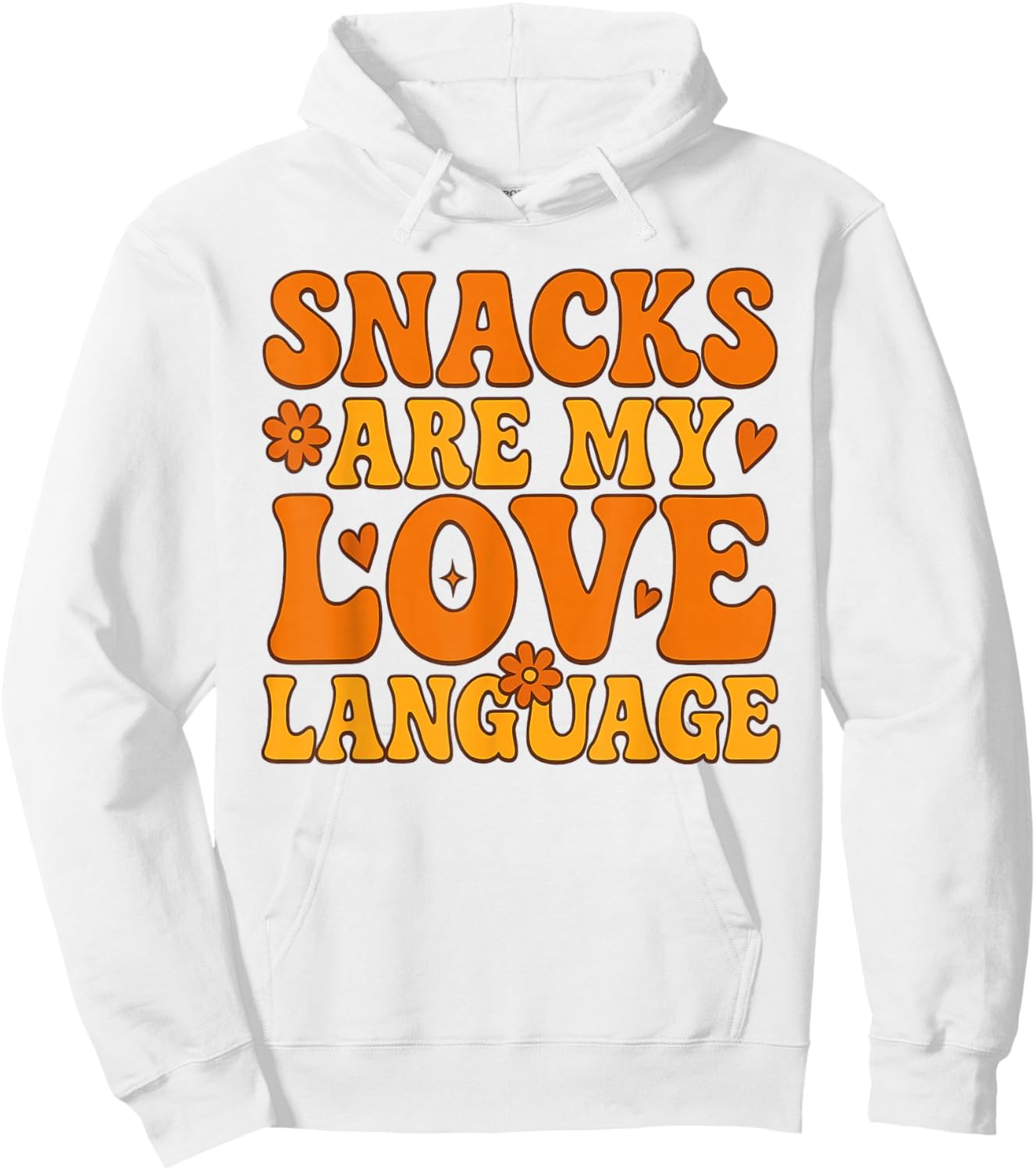 Snacks are My Love Language Valentines 2026 Kids Boys Hoodie - Hoodie | White