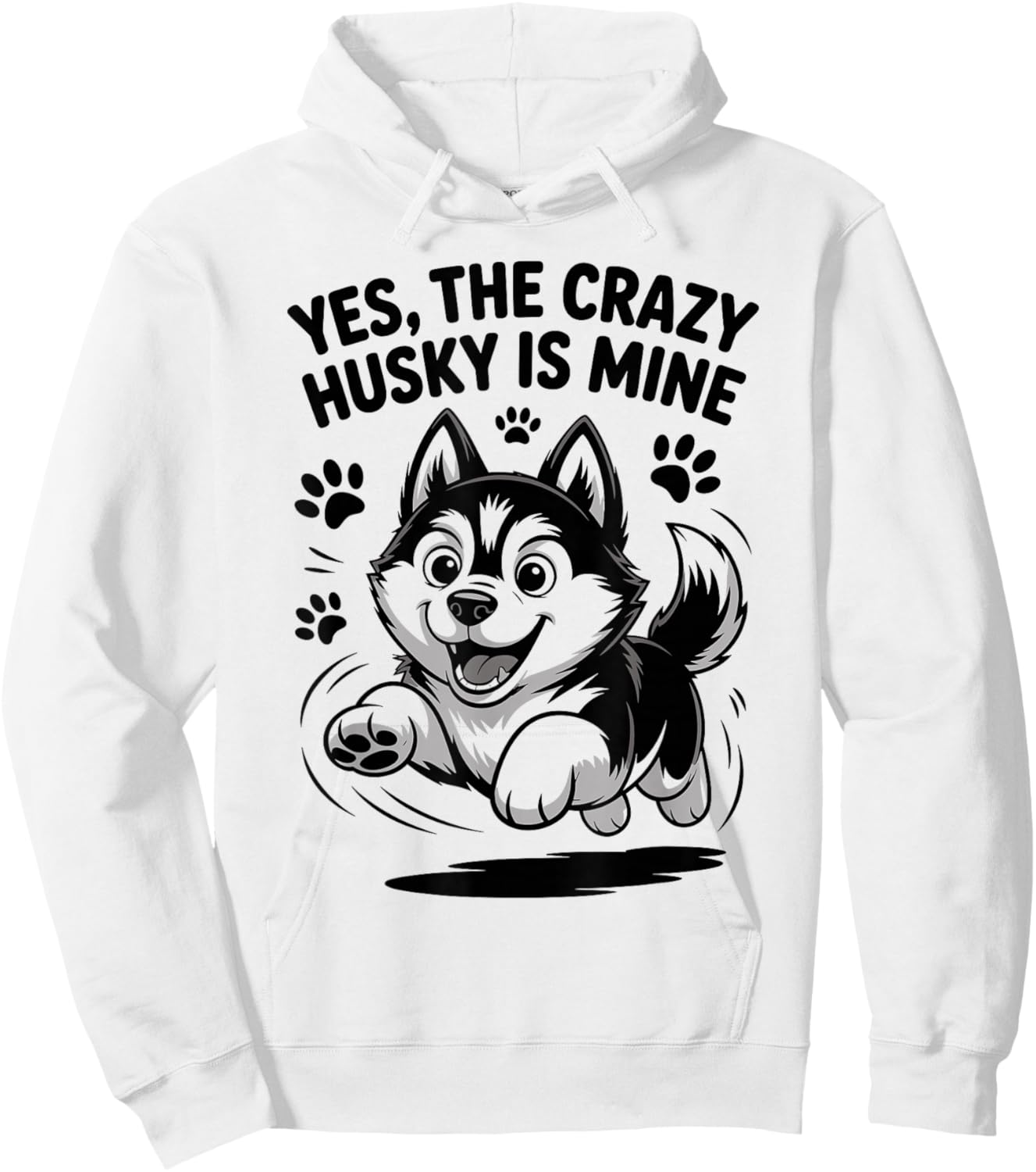 Snow Working Dog Breed Funny Pet Owner Cute Siberian Husky Hoodie - Hoodie | White