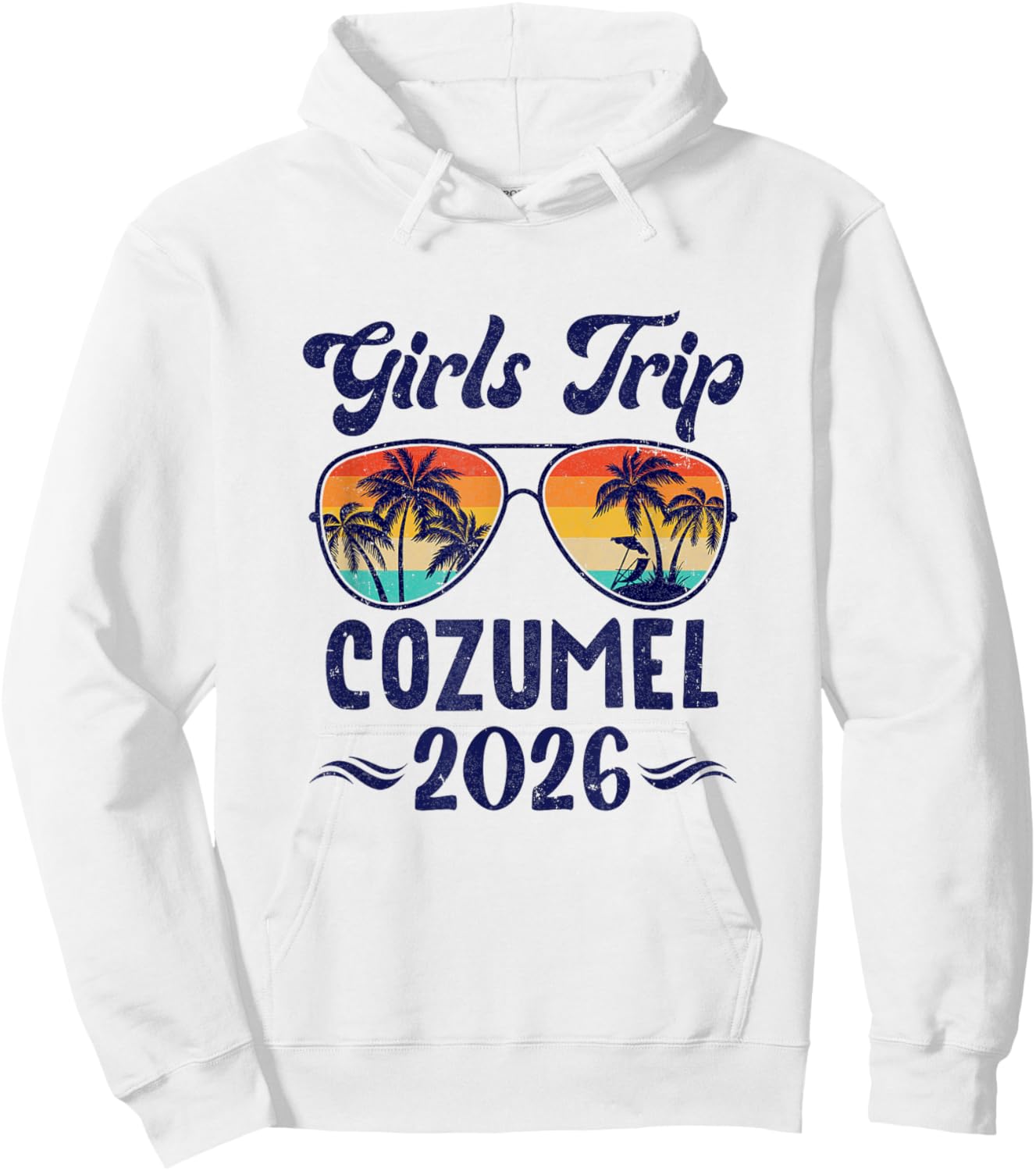 Cozumel Girls Trip Beach Vacation 2026 Matching Group Hoodie - Hoodie | White